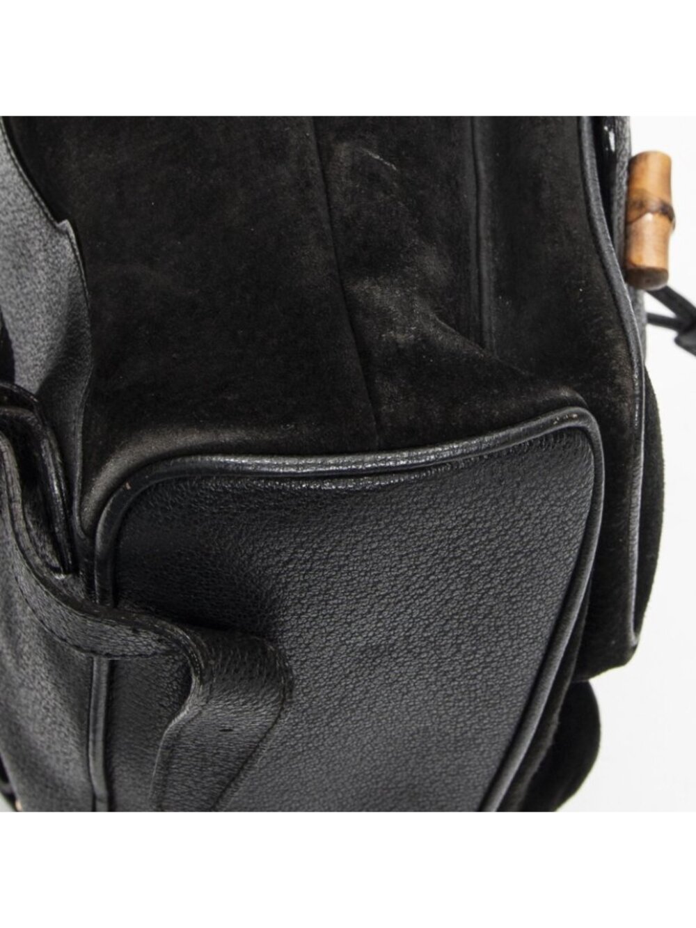 Gucci Rajibanbu Backpack Black Suede Leather - Picture 7 of 15